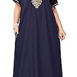 Shree Shyam Women Cotton Blend Embroidered Maxi Nighty-image-32