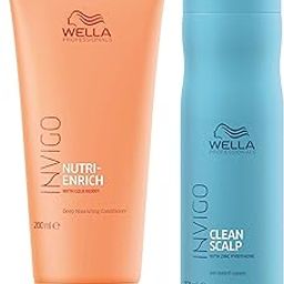Wella Professionals Invigo Nutri Enrich Deep Nourishing Conditioner (For Dry and Damaged Hair), 200 ml & Wella Professionals Invigo Balance Clean Scalp Anti Dandruff Shampoo, 250 ml-image-54