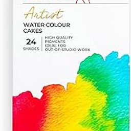 Camel Artist Water Colour Cakes 24 Assorted Shades | Rich Pigments & Vibrant Colors | Ideal for Artists & Hobbyists-31