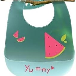 VALUEVIBES Silicone Baby Bib – Waterproof & Lightweight Feeding Bib with Food Catcher Pocket | Soft & Adjustable Baby Eating Bib for Infants & Toddlers (Packof 2)-image-1