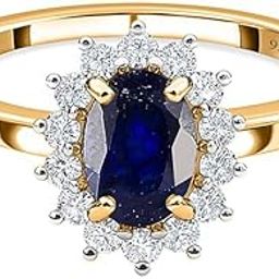 Princess Diana Inspired Halo Birthstone Ring for Women Girls | Pure 925 Sterling Silver with AAA+ Natural Gemstone | 18K Gold-Plated | Best Gift for Birthday, Anniversary, or Valentine’s Day-image-87