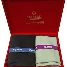 Raymond Fabrics Men's Cotton Shirt and Trouser Unstitched Fabric Set Combo-Velvet Gift Pack (Multicolour_Free Size) 16, Solid-image-26