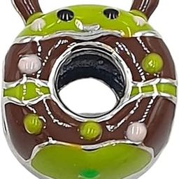 Stylish & Cool 925 Sterling Silver Doughnut Charm Fits For Bracelets/Anklets/Chain-picture-38