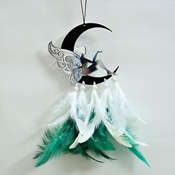 Gift Decor Half Moon With Beautiful Fairi Dream Catcher For Love, Wall Hanging, Car Hanging, Home Décor, Bedroom, Gift, Party, Couple, Decoration,Valentine Day, Decorative(8X20 Cm, Small, Multicolor)-image-16