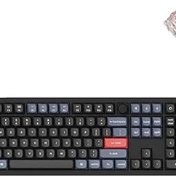 Keychron V6 Wired Custom Mechanical Keyboard Knob Version, Full-Size QMK/VIA Programmable Macro with Hot-swappable Keychron K Pro Red Switch Compatible with Mac Windows Linux Black (Non-Transparent)-image-20