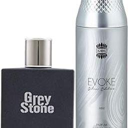 Maryaj Grey Stone Eau De Perfume Aromatic Woody Perfume 100ml for Me and Ajmal Evoke Silver Edition Him Deodorant Spicy Floral Fragrance 200ml for Men FREE-picture-39