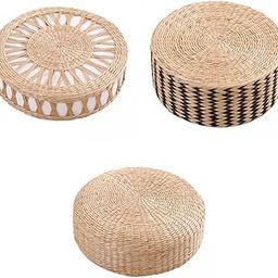 MERISHOPP 3X Floor Cushion Tatami Mat Woven Straw Handmade Kowtow Cushion Seat Pillow|Home & Garden|Yard, Garden & Outdoor Living|Patio & Garden Furniture|Cushions & Pads-image-76