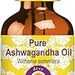 Deve Herbes Pure Ashwagandha Oil (Withania somnifera) with Glass Dropper Natural Therapeutic Grade 30ml-image-3
