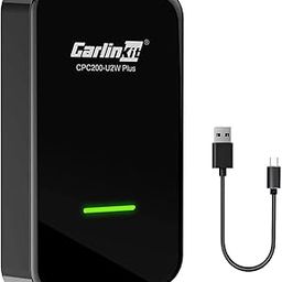 2022 Wireless CarPlay Adapter USB for Factory Wired CarPlay Cars Multimedia Plug&Play Dongle Convert One-Button Update, Easy Setup Support IOS10 Above Wired to Wireless CarPlay Black CPC200-U2W Plus-82