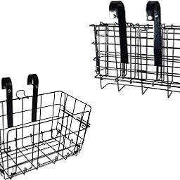 RAVIRAJ DISPLAY Folding Front/Rear Bike Basket Wire Mesh Fold-Up Detchable Hanging Bike Basket for Mountain Bike Black 1 NOS-image-59