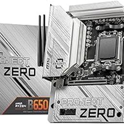 MSI B650M Project Zero Motherboard, Back-Connect Micro-ATX - Supports AMD Ryzen 7000 Series Processors, AM5 - Direct 10+2 VRM Power Design, DDR5 Memory Boost 7600+MHz/OC-6
