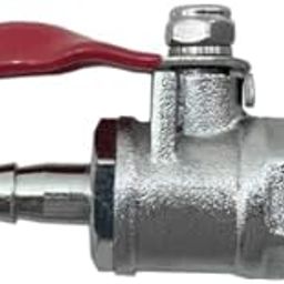 Viking Gas Shut Off Valve 1/4” NPT Male Thread × 3/8” Barb Outlet | Heavy-Duty Brass, Chrome Finish | Fuel, Gas, Air, Water Line Control Valve-image-20
