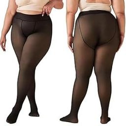 Women Elegant Warmth: Fleece Double-Shade Pantyhose for Cold Days Pack of 1-image-11