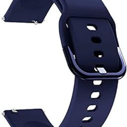 Soft Silicone Strap with Metal Buckle Band Compatible with Noise ColorFit Pro 2 Oxy, Noise ColorFit Pulse, Noise ColorFit Pro 2, Straps (C Navy Blue)-10