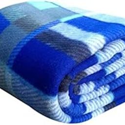 MORADO Single Bed Woollen Fabric Checkered Quilt Cover/Duvet Cover/Rajai Cover/Blanket Cover for Winters (60×90 Inch, Blue)-image-33