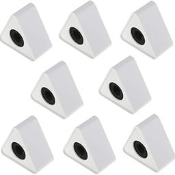 Triangle Microphone Logo Station – Customizable Mic Flag Display Stand for Interviews, Podcasts, Broadcasting, Vlogging – White ABS Plastic with Foam Insert (Pack of 8)-image-7