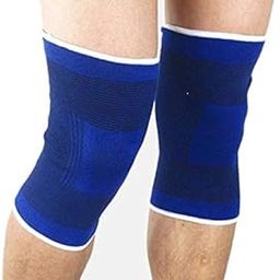 DreamPalace India Knee Cap Support (Pair) Stretchable Knee Cap for Pain Relief - Cotton, Free Size Blue-image-15