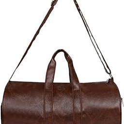 WAKINS Gym Duffel Bag, 30 litres, Water Repellent Polyester, Shoulder Strap (Brown)-20
