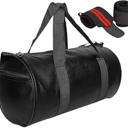 20L Sports Gym Duffel Bag with Wrist Support Band, 3 Compartments, Water Repellent, Pack of 2 (RED)-image-119