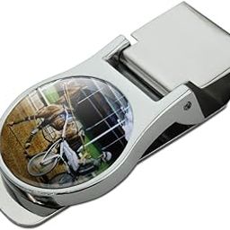 Harness Racing Track Horse Racer Satin Chrome Plated Metal Money Clip-22