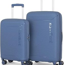 Kamiliant by American Tourister Nexus with Combination Lock & 8 Wheel 2Pc Set (Small + Large) & Internal Organiser, Hard PP Suitcase for Travel/Trolley Bag with Double Wheel- Blue (Blue Fin)-image-81