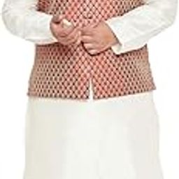 Men's Silk Blend Jacket Kurta Pyjama Set-picture-55
