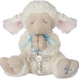 Ganz Serenity Lamb With Crib Cross Christening or Baptism Gift (Blue (Boy))-image-25