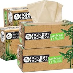 Bamboo Facial Tissue by The Honest Home Co. I 2 Ply Bamboo Soft Facial Tissue Paper Box | 800 Pulls | 100% Natural | Pack of 4 (200 Pulls/box)-9