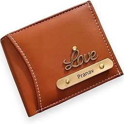 Customized Leather Name and Charm Wallet | Personalised Multi Card Slot Leather Wallet Gift for Him, Tan-picture-15