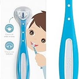 Frida Baby Triple-Angle Toothhugger Training Manual Toothbrush For Toddler Oral Care, 1 count,Blue-image-8