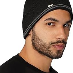 Winter Cap for Men & Women | Inside Fur Woolen Unisex Beanie Cap | Men's and Women's Warm Winter Hat Unisex-Adult Soft Wool Slouchy Stylish Skull Beanie Cap (WC4136, Free Size)-image-6