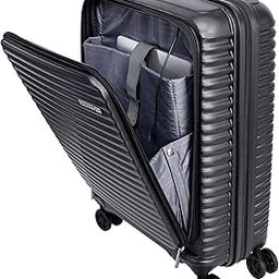 Liftoff+ Cabin Luggage with Laptop Compartment & USB Port, Polypropylene PP 55 cm Small Size with 8 Wheels & TSA Lock for Travel/Trolley Bag for Travel for Men & Women - Black-image-99