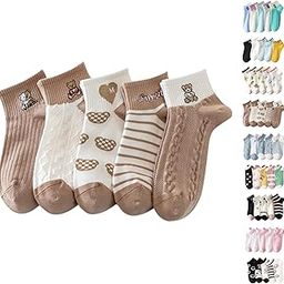 Girls Ankle Socks Collection | Assorted Colors & Fun Designs | Pack of 5-image-21