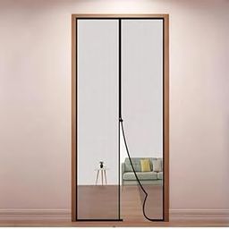 HomeConcept Polyester Magnetic Mosquito Net for Door | Auto-Closing Mosquito Curtain for All Door Types (Grey, 90cm x 210cm)-image-37