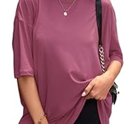Cotton Oversized Tshirt for Womens Down Shoulder Loose fit t-Shirt Women Baggy Style Oversize t-Short (Sizes Xs to 4XL)-image-50