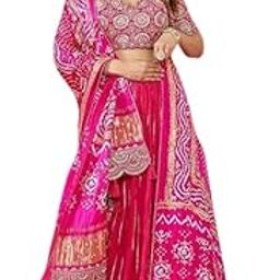 Lehenga Choli For Women Bollywood Styel Chinon Silk Fabric On Embrodery Sequance Golden Ribbon Work-image-38
