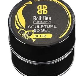 Bolt bee 1pcs 5D sculpture Gel Carved Gels Nail Polish for Decoration Patterns Nail Art Kit DIY Flowers Painting Nail Gel (White and Black) (BLACK)-image-15