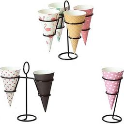HEAVENGLOW Iron Ice Cream Rack Single Displaying Decoratin for Kitchen Kids Party Home for 2 ice cream-28