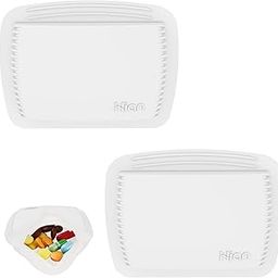 2 Pieces Small Pill Case Reusable Pocket Pill Case Portable Open Pill Pouch Silicone Small Pill Box for Organizing Medication, Pills, Vitamins, and Tablets for Travel (White)-picture-11