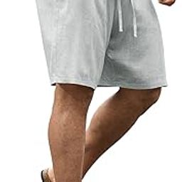 Mens Solid Linen Rich Shorts || Casual Drawstring Regular Fit Summer wear with Elastic Waist and Pockets || GTSHORT-2-$-image-14