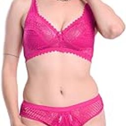 Full Coverage Non Padded Net Fancy Set for Woman and Girls Full net Lingerie Sets Combo-picture-6