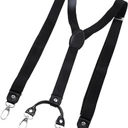 Mens Suspenders Adjustable Heavy Duty Elastic Straps Y Back Braces Black| Mens Accessories | Suspenders Braces|1 Piece Suspenders-image-8