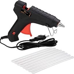 Hillgrove Electric 20 Watt Black Hot Gum Glue Gun With 8 Pcs Hot Melt Glue Stick for Craft, Art, Decoration Work Standard Temperature Corded Glue Gun (7 mm)-image-63