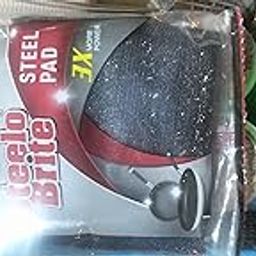 RAMA Creations Steel Scouring Pad Black - Heavy Duty Kitchen Scrub for Dish Cleaning, Utensil Wash, Stain Removal - Long Lasting, Rust Resistant-image-42