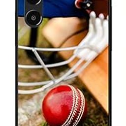 NDCOM for Samsung M56 5G Back Cover | Premium F56 5G Samsung Cover for Ultimate Protection | Galaxy M56 Back Cover | Cricket Bat Ball Printed Metal Case-image-8