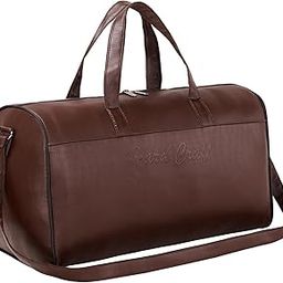 Vegan Leather Stylish & Spacious Duffel Bags Cabin Size Travel Sports Gym Shoulder Hand Duffle Bags for Men and Women Weekender Overnight Travel Luggage-image-81