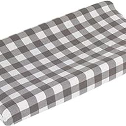 Grey and White Buffalo Check Changing Pad Cover-image-35