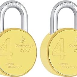 Pearson.fit 2 Lock 4 Same Keys XL+ 67mm 4 Layer Brass Finish Padlock for Home Shop Godown Bank (2 Lock 4 Same Keys) Model No- XL+67-Brass-2+4-image-49