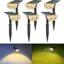 Linkind Solar Spotlights Outdoor, StarRayS 2-in-1 Solar Outdoor Light, IP67 Waterproof Solar Spot Lights-Efficient and Durable Outdoor Lighting for Gardens and Pathway, Auto On/Off, 6Pack Warm White-image-66