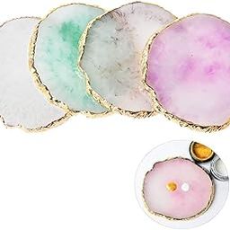 ccHuDE 1 Pcs Resin Nail Art Cosmetic Mixing Palette Nail Gel Polish Colors Mixing Pallet Painting Makeup Palette Tray-39